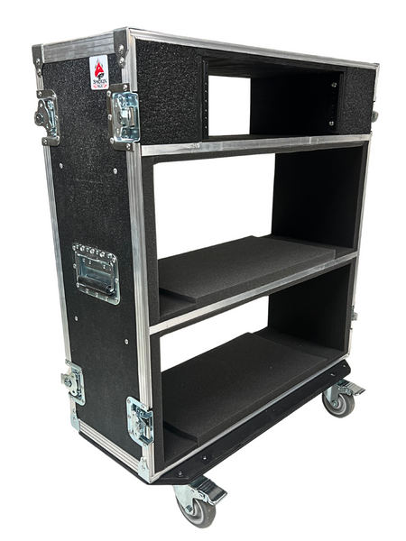 DUAL LIVE-IN AMP HEAD & RACK ROAD CASE - SMOKIN ACE