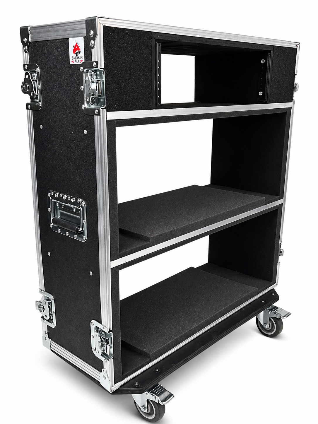 DUAL LIVE-IN AMP HEAD & RACK ROAD CASE | SMOKIN ACE
