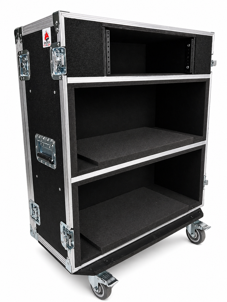 Headcover Rack DUAL LIVE-IN AMP HEAD & RACK ROAD CASE | SMOKIN ACE